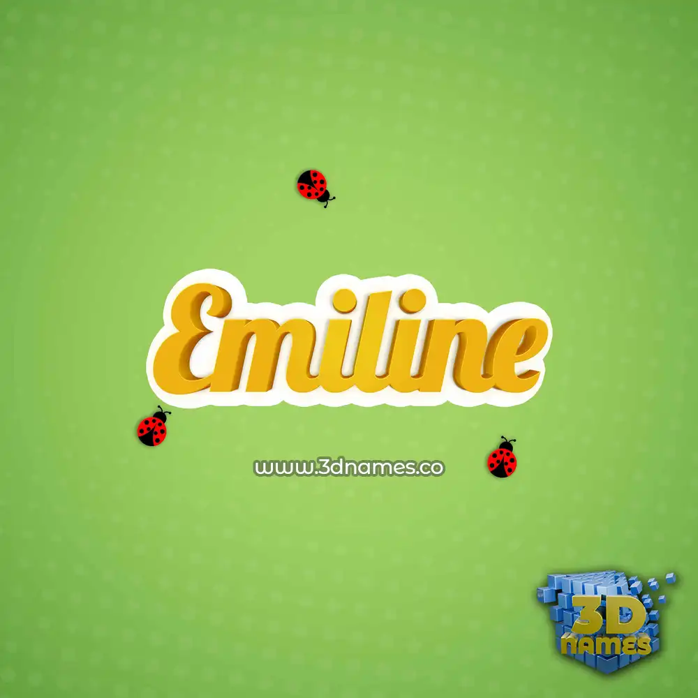 emiline in Ladybugs style - 3D name wallpaper