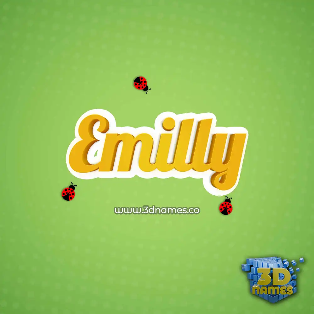 emilly in Ladybugs style - 3D name wallpaper