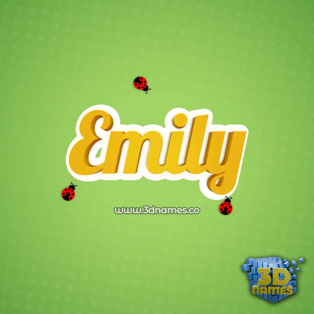 emily in Ladybugs style - 3D name wallpaper