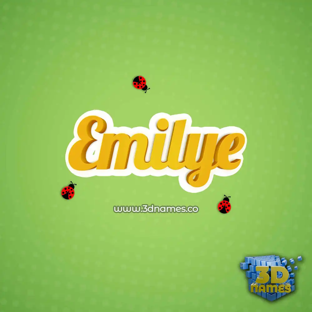 emilye in Ladybugs style - 3D name wallpaper