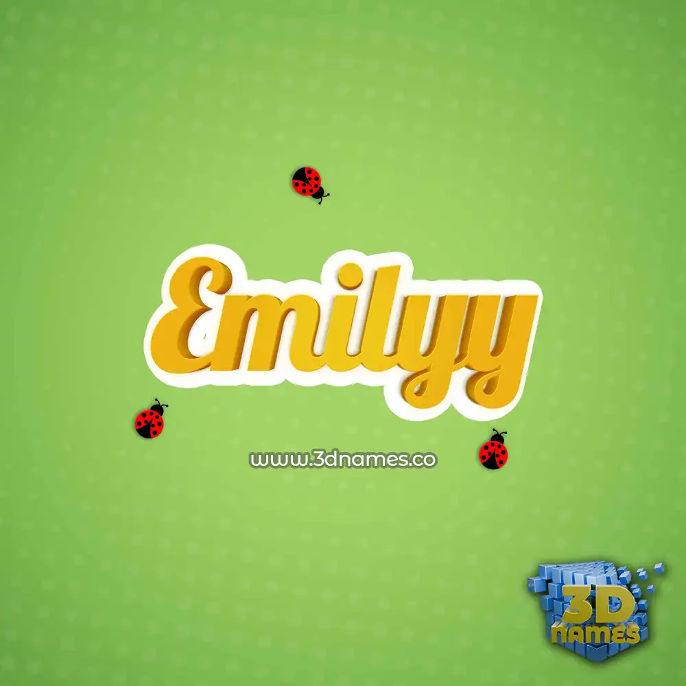 emilyy in Ladybugs style - 3D name wallpaper