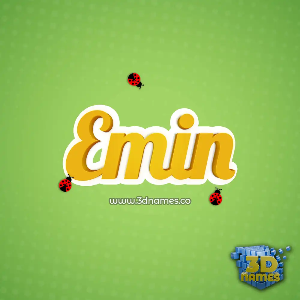 emin in Ladybugs style - 3D name wallpaper