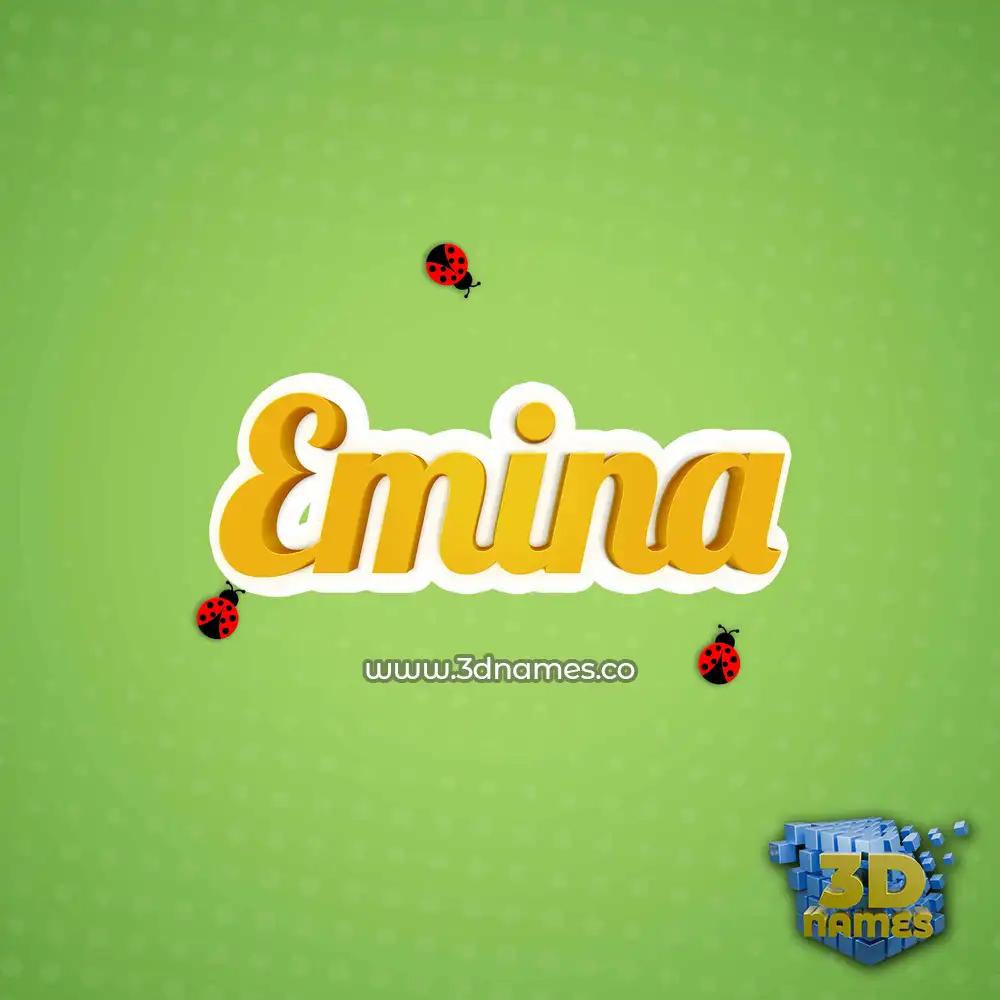 emina in Ladybugs style - 3D name wallpaper