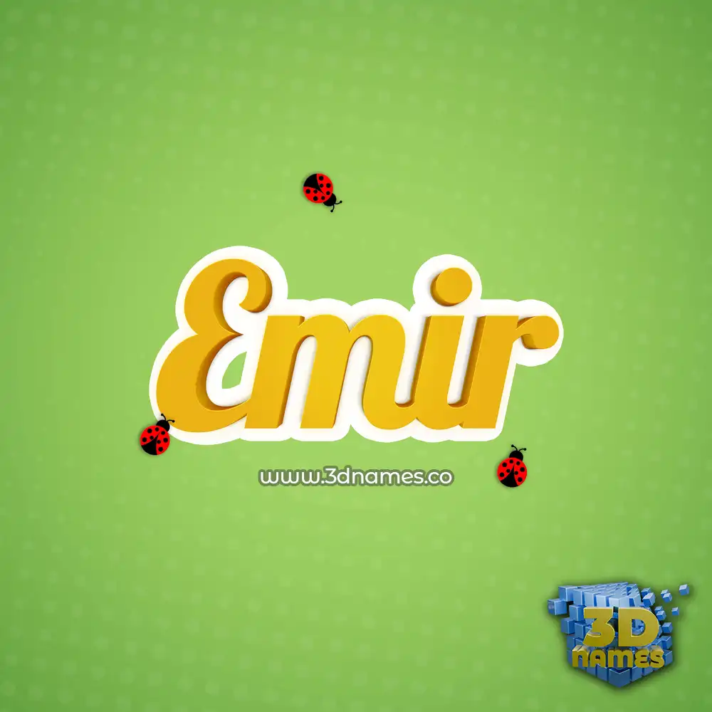 emir in Ladybugs style - 3D name wallpaper