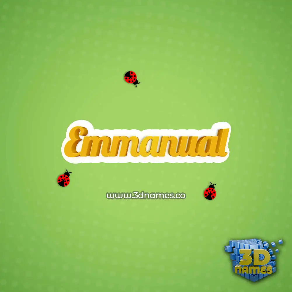 emmanual in Ladybugs style - 3D name wallpaper