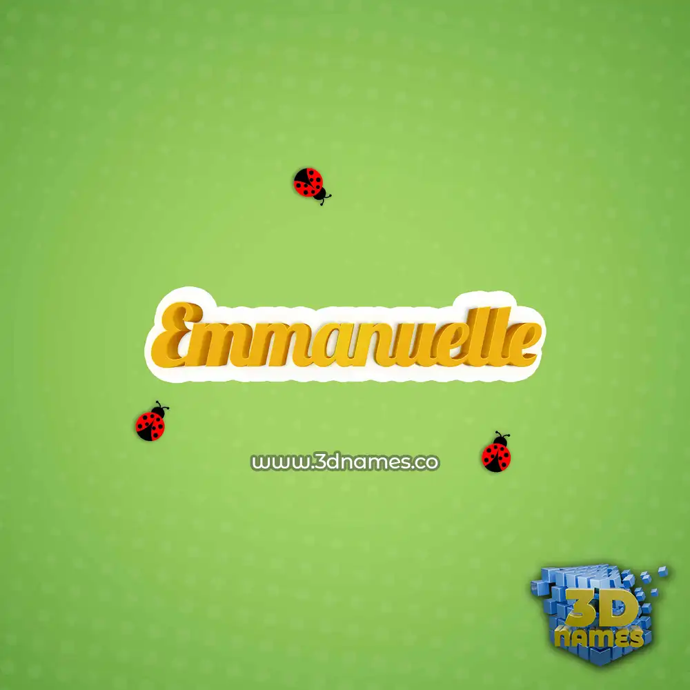 emmanuelle in Ladybugs style - 3D name wallpaper