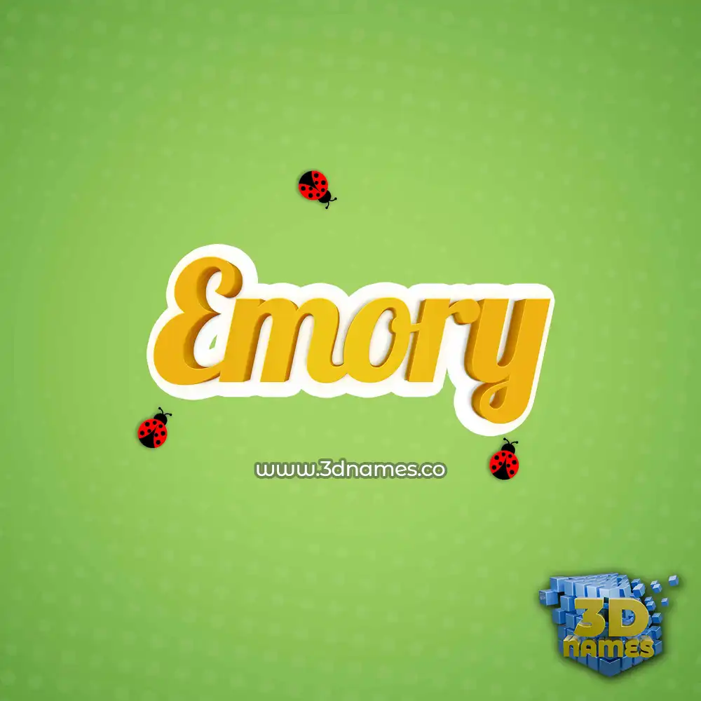 emory in Ladybugs style - 3D name wallpaper