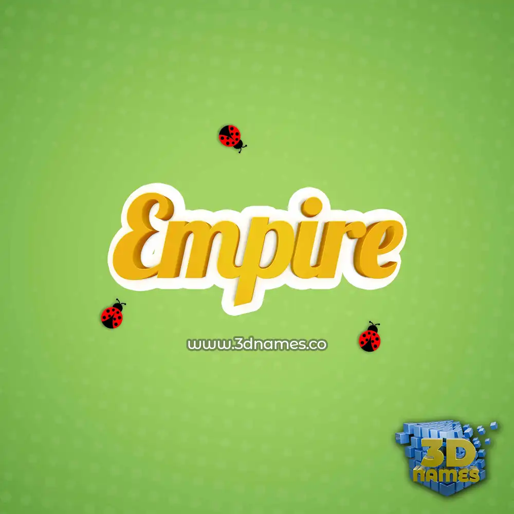 empire in Ladybugs style - 3D name wallpaper