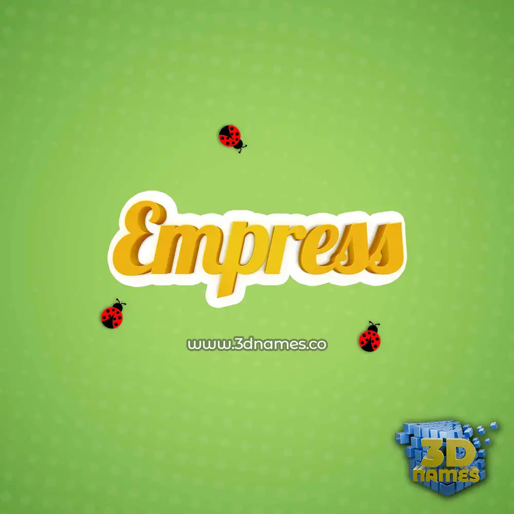 empress in Ladybugs style - 3D name wallpaper