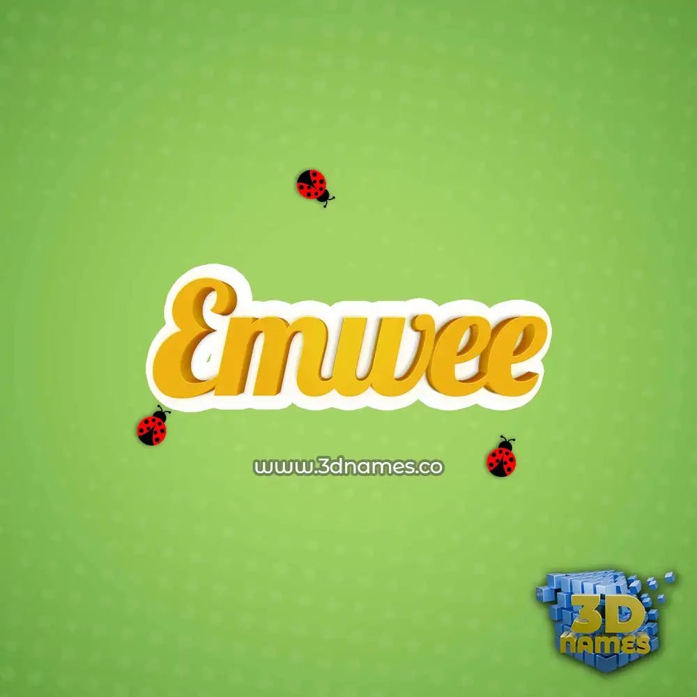 emwee in Ladybugs style - 3D name wallpaper