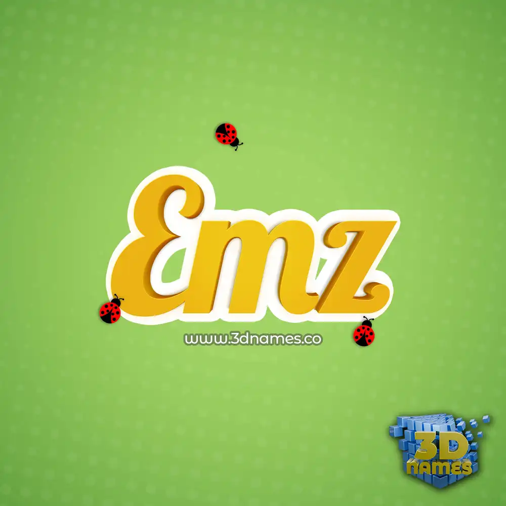 emz in Ladybugs style - 3D name wallpaper