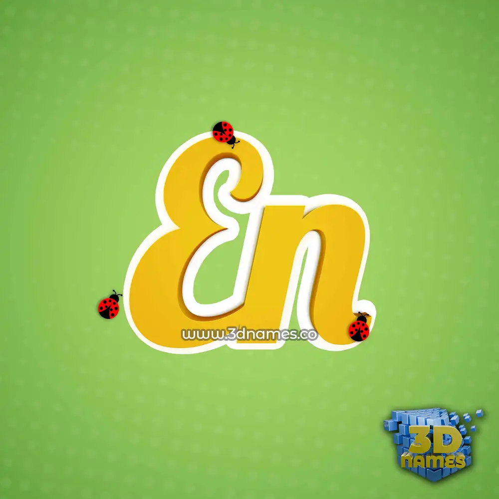en in Ladybugs style - 3D name wallpaper