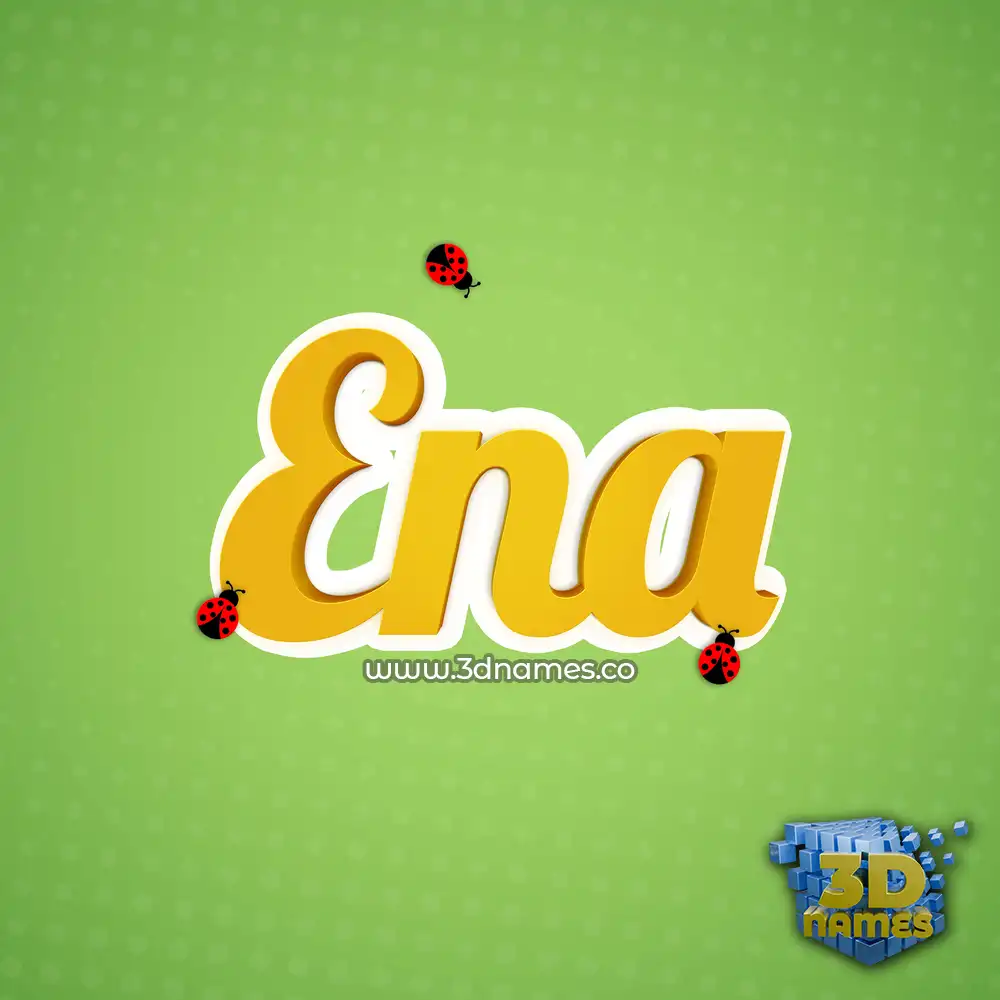 ena in Ladybugs style - 3D name wallpaper