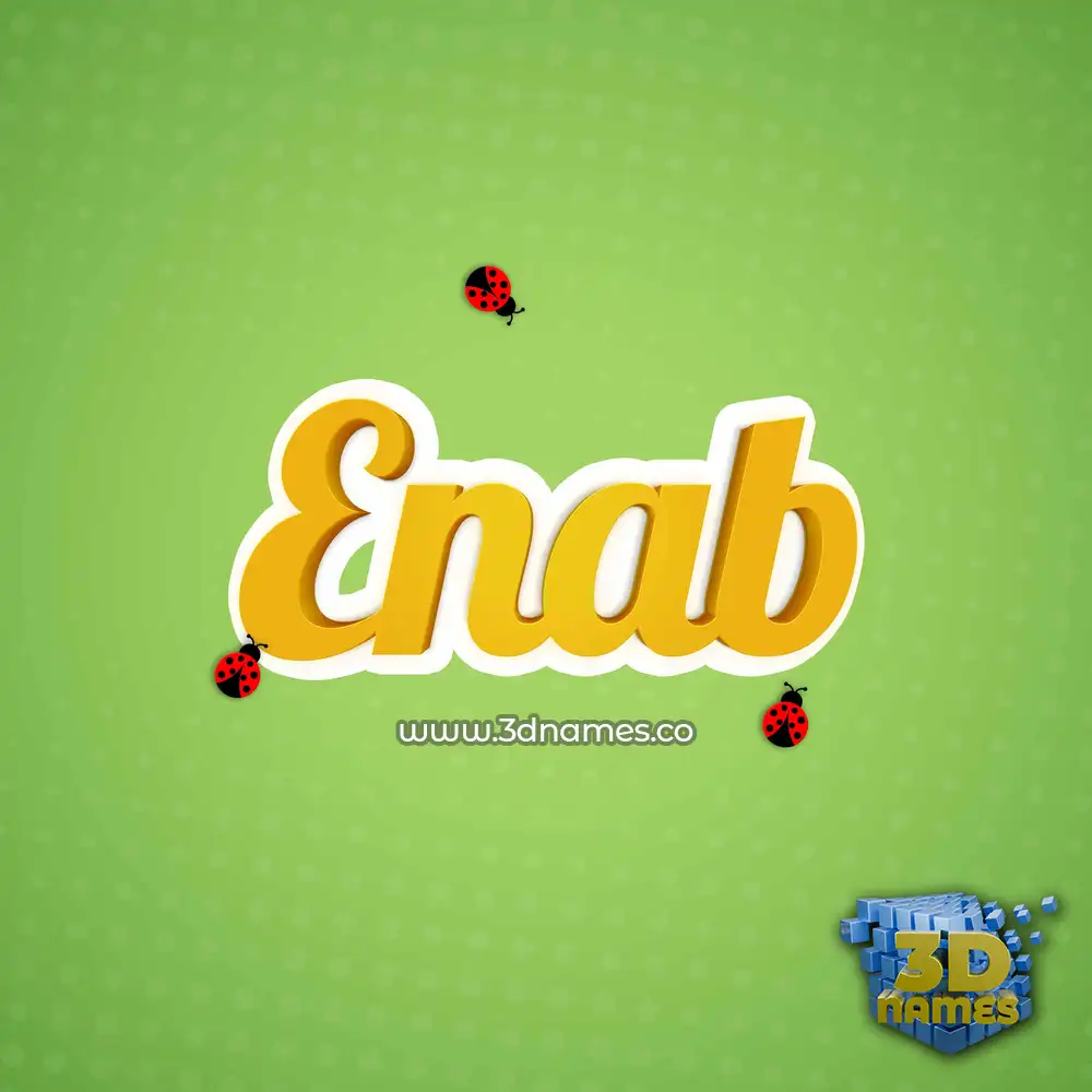 enab in Ladybugs style - 3D name wallpaper