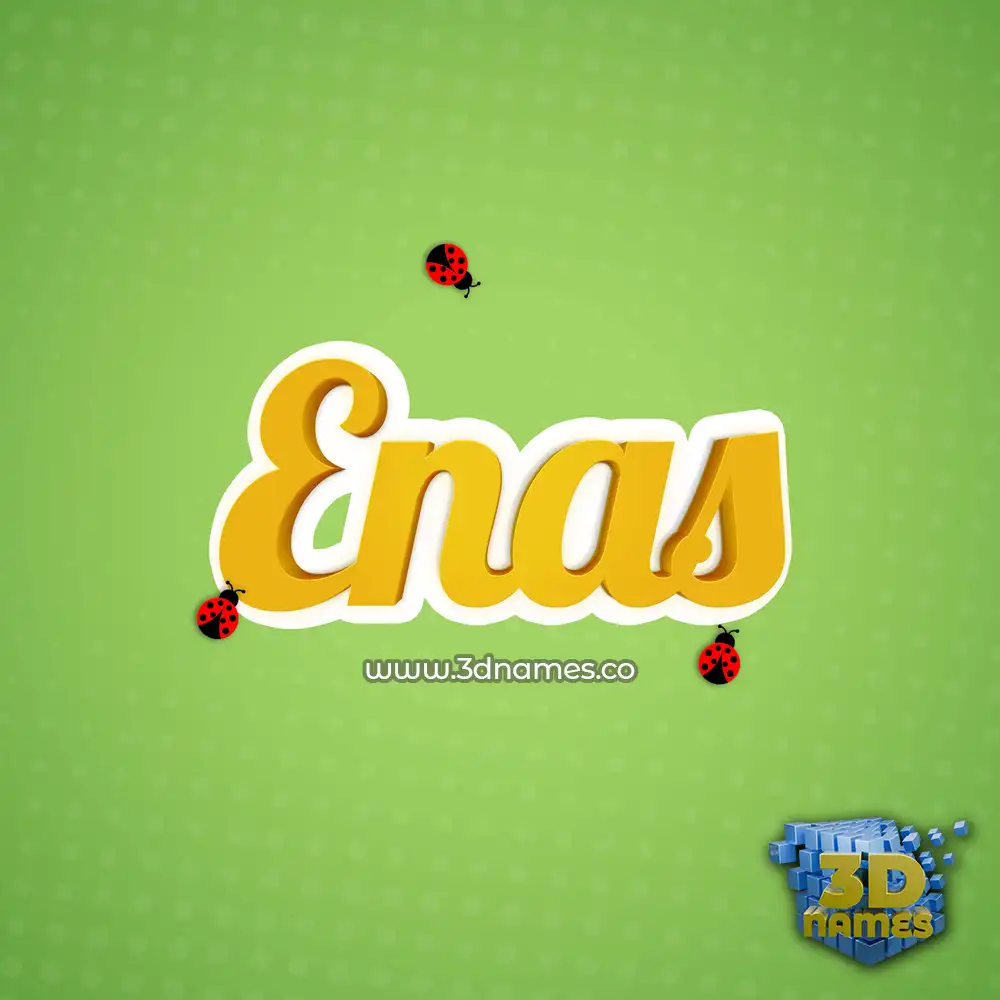enas in Ladybugs style - 3D name wallpaper