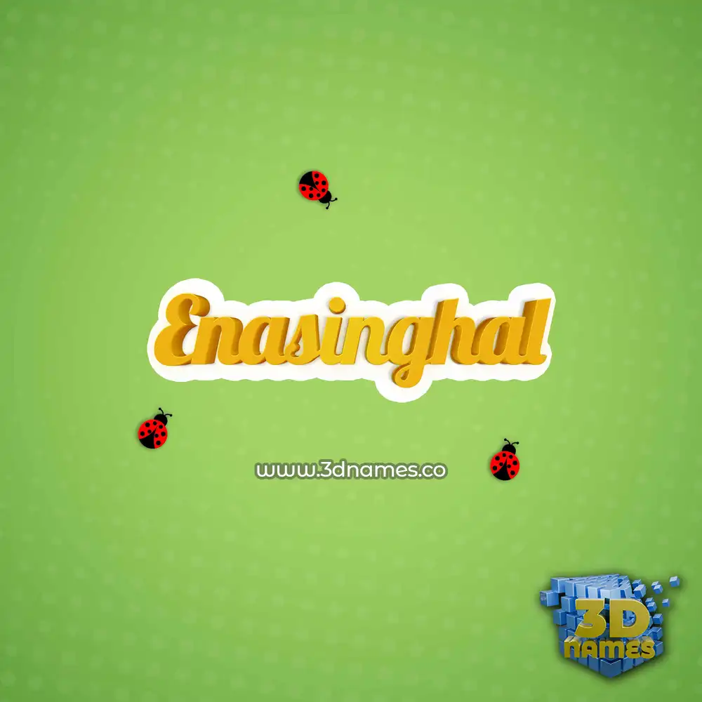 enasinghal in Ladybugs style - 3D name wallpaper