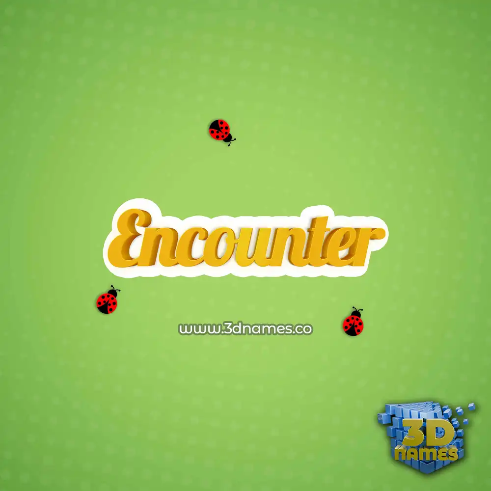 encounter in Ladybugs style - 3D name wallpaper