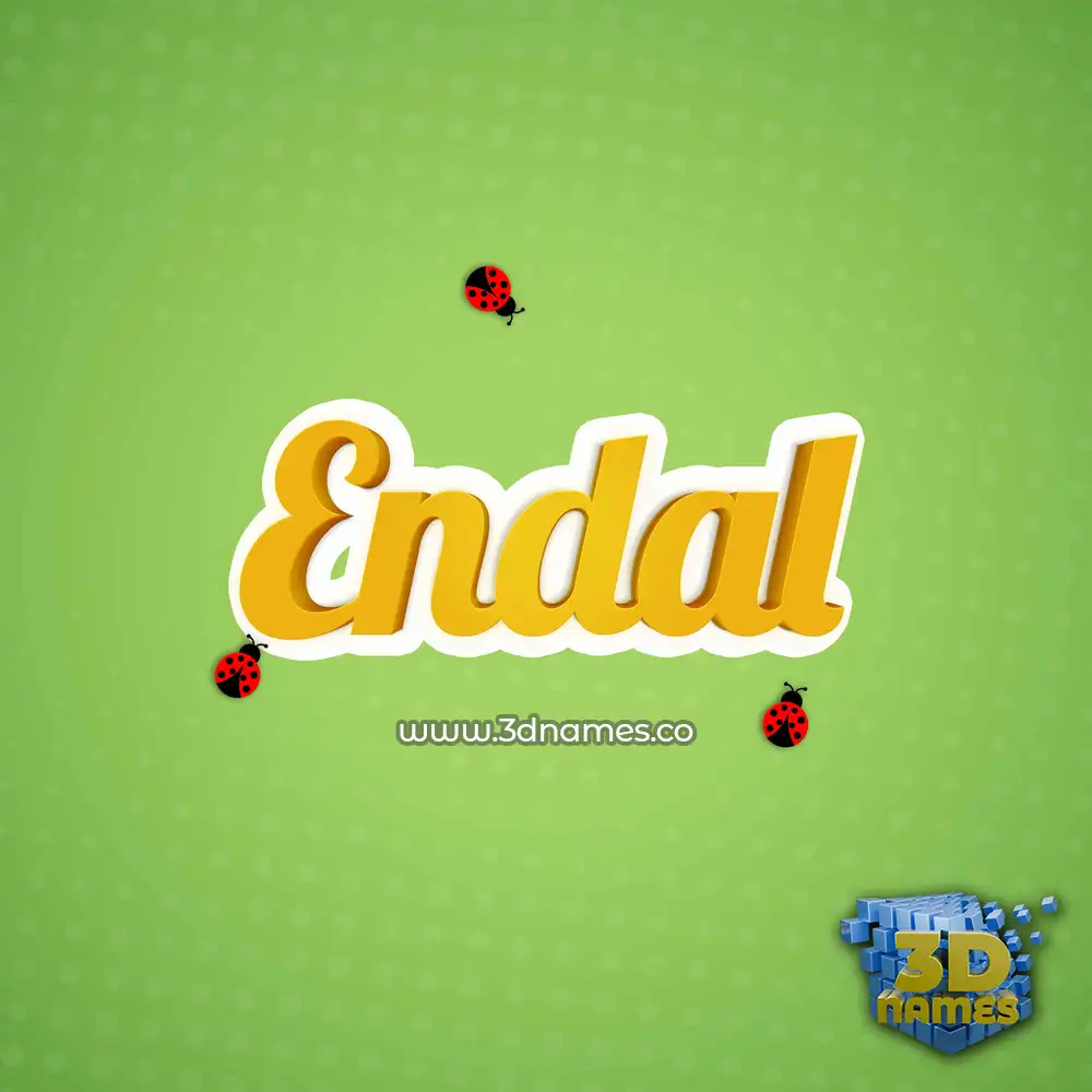 endal in Ladybugs style - 3D name wallpaper