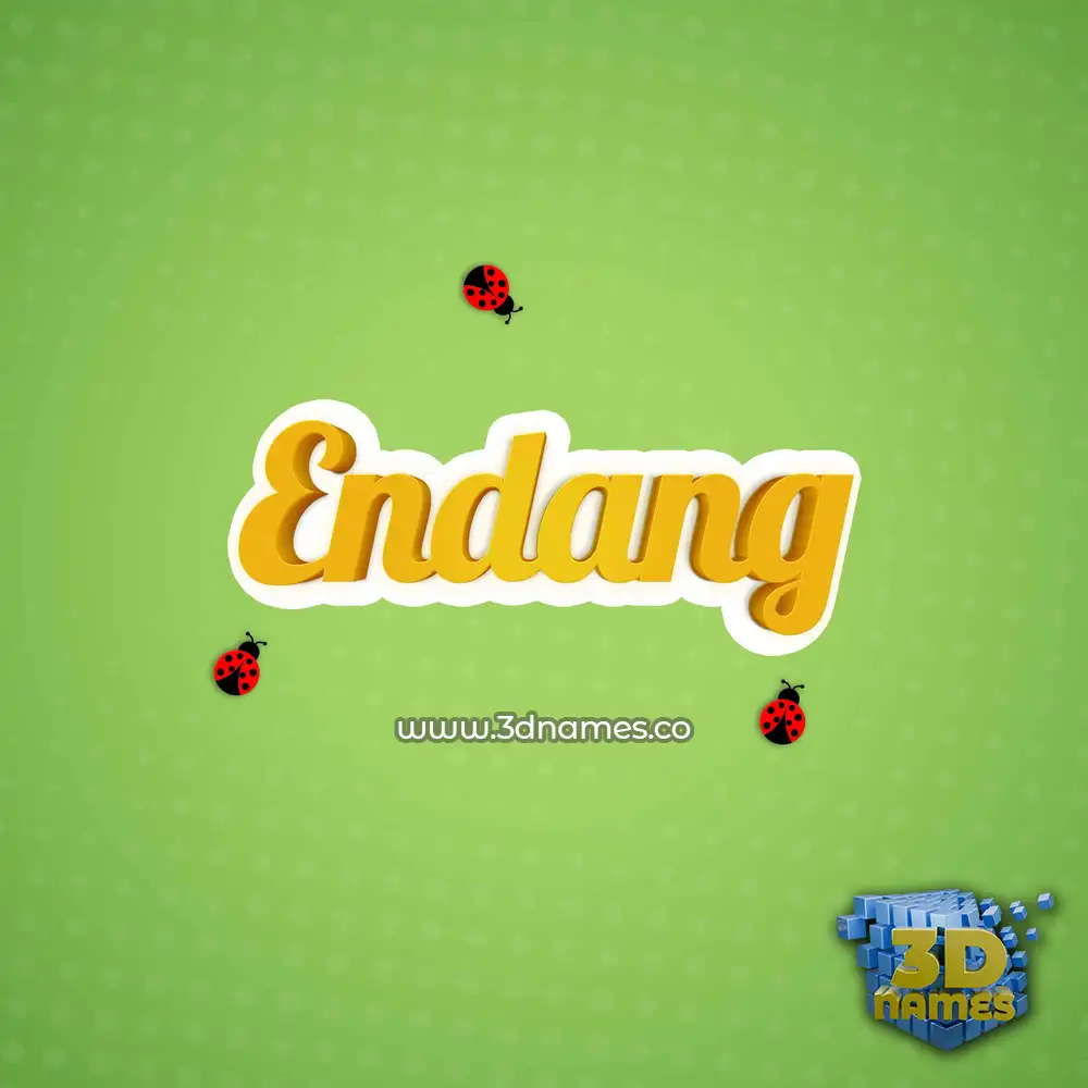 endang in Ladybugs style - 3D name wallpaper