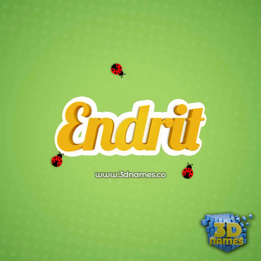 endrit in Ladybugs style - 3D name wallpaper