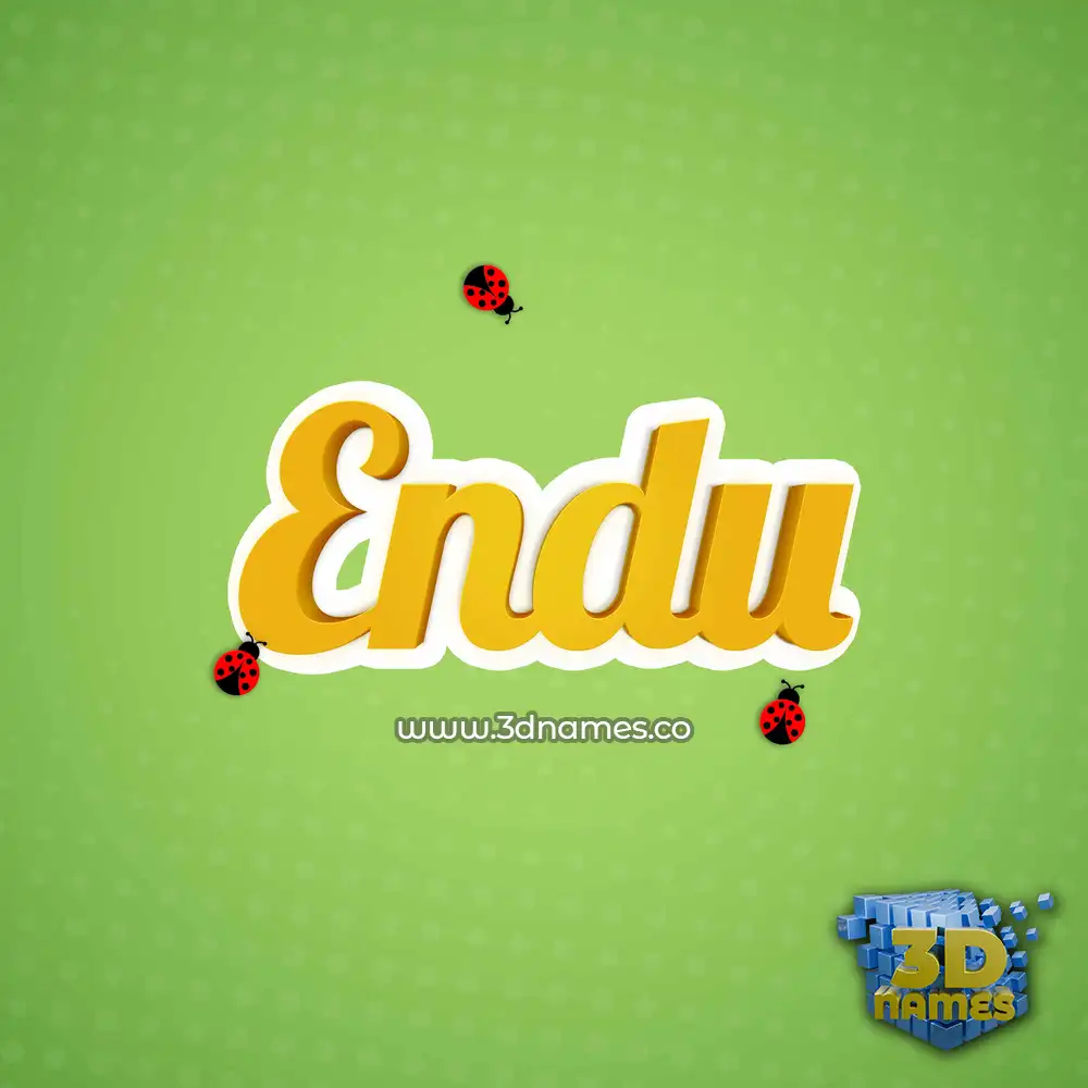 endu in Ladybugs style - 3D name wallpaper