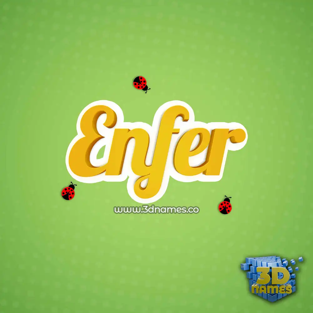 enfer in Ladybugs style - 3D name wallpaper