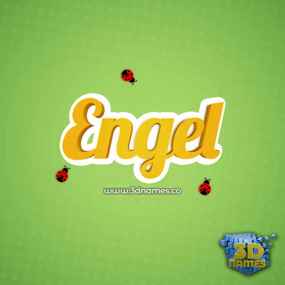 engel in Ladybugs style - 3D name wallpaper