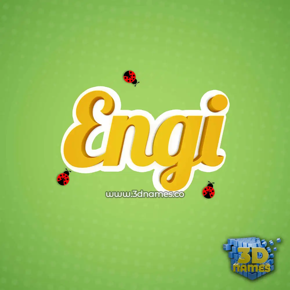 engi in Ladybugs style - 3D name wallpaper