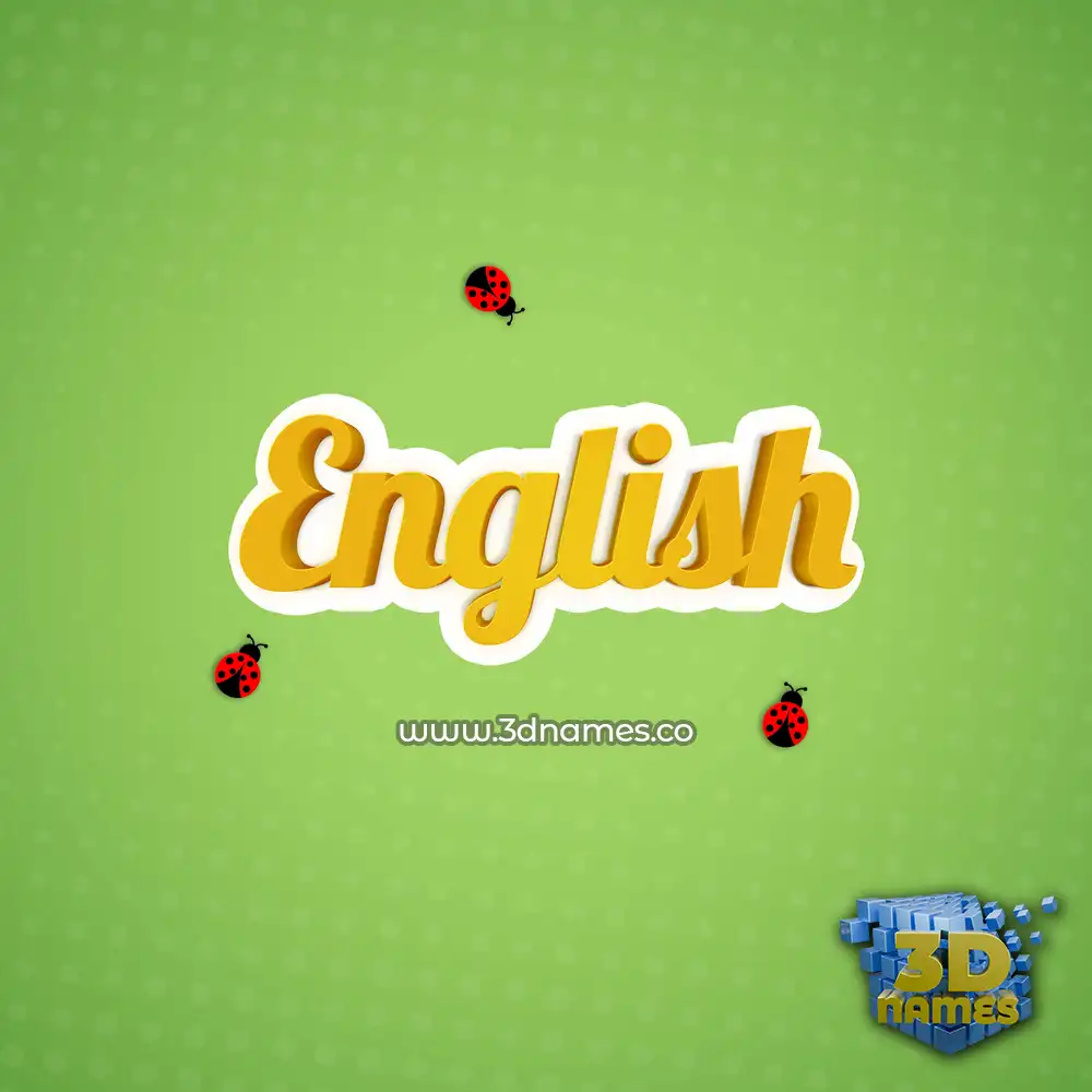 english in Ladybugs style - 3D name wallpaper