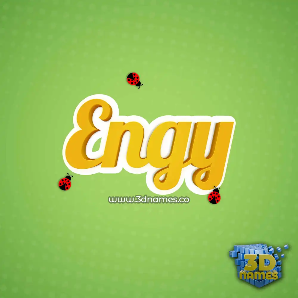 engy in Ladybugs style - 3D name wallpaper