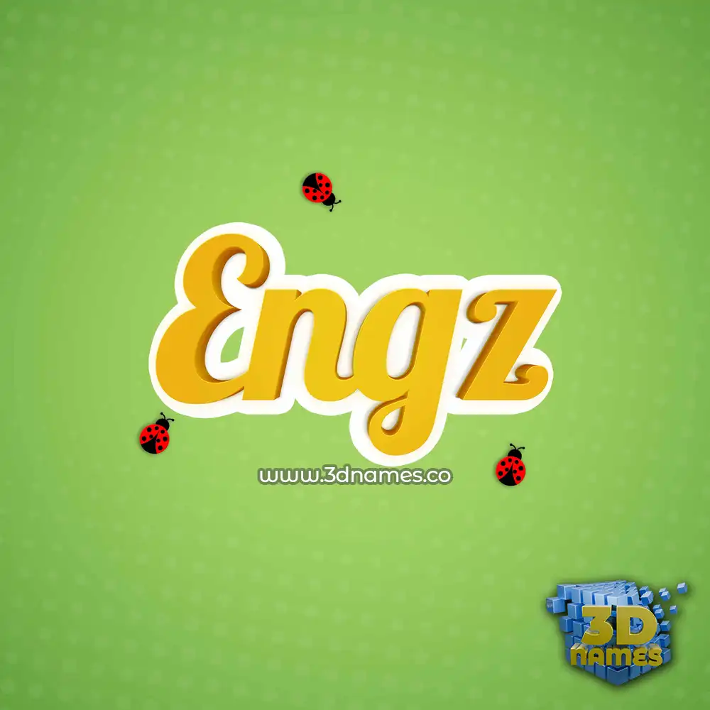 engz in Ladybugs style - 3D name wallpaper
