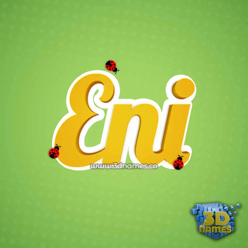 eni in Ladybugs style - 3D name wallpaper