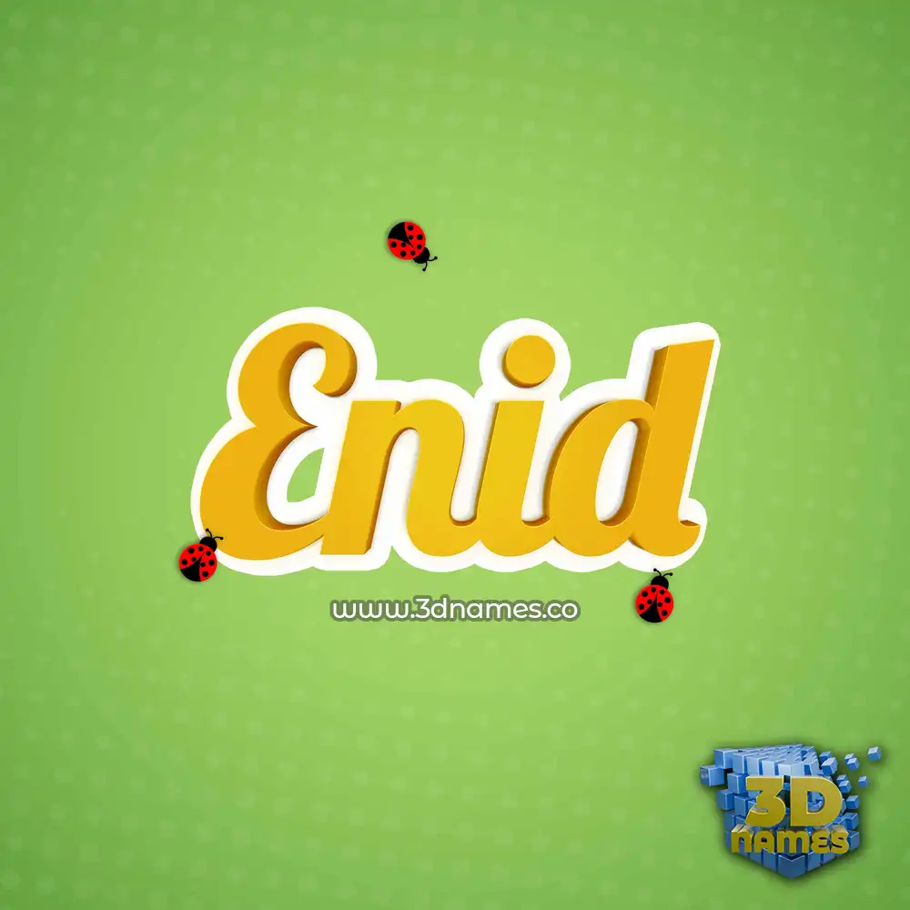 enid in Ladybugs style - 3D name wallpaper