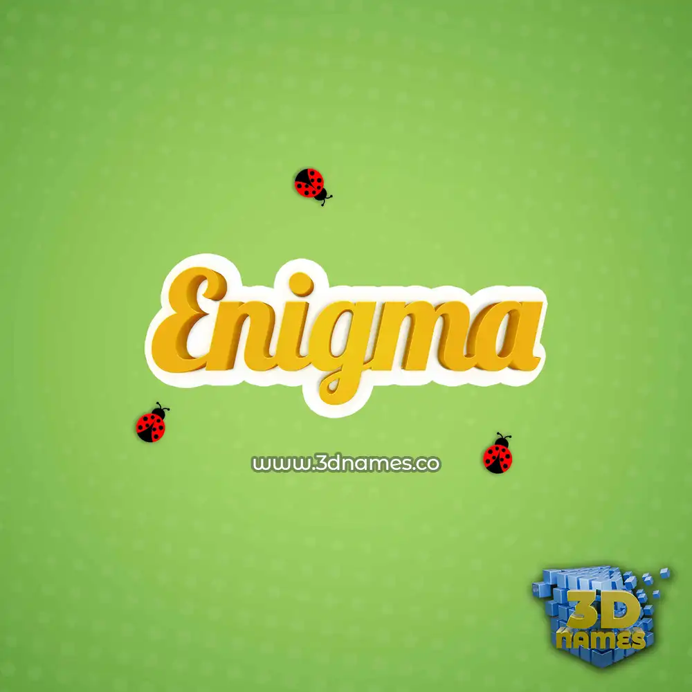 enigma in Ladybugs style - 3D name wallpaper