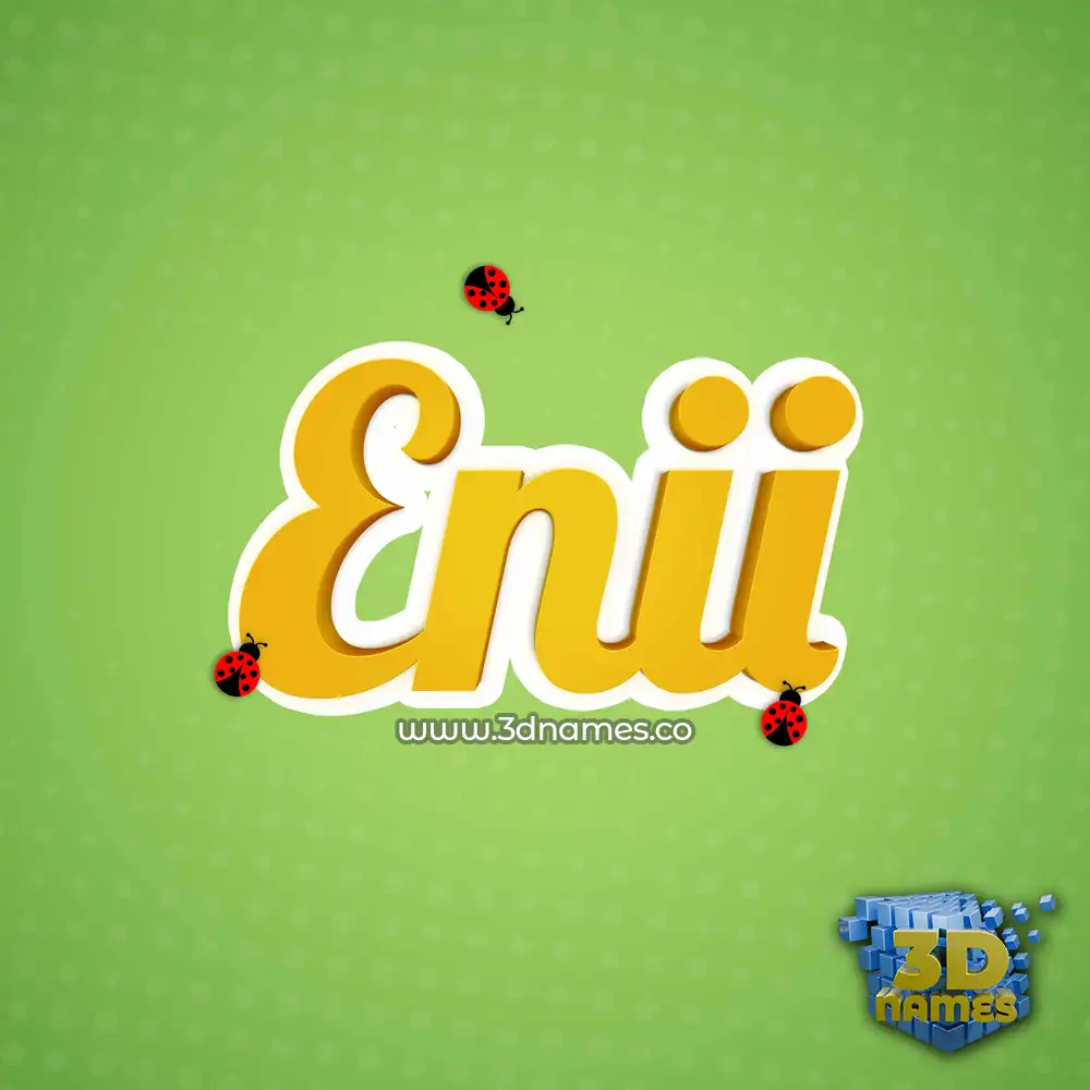 enii in Ladybugs style - 3D name wallpaper