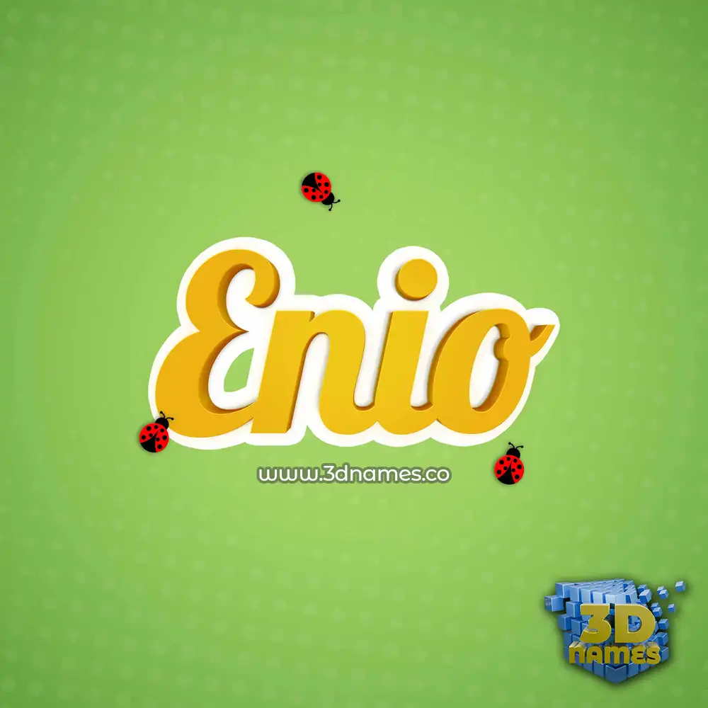 enio in Ladybugs style - 3D name wallpaper