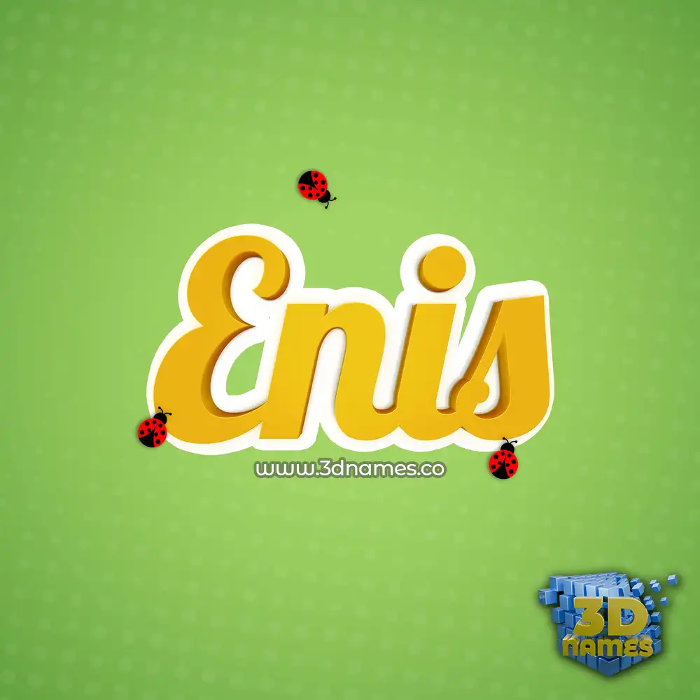 enis in Ladybugs style - 3D name wallpaper