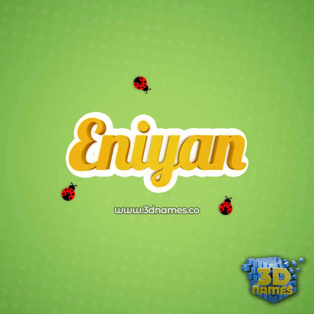eniyan in Ladybugs style - 3D name wallpaper