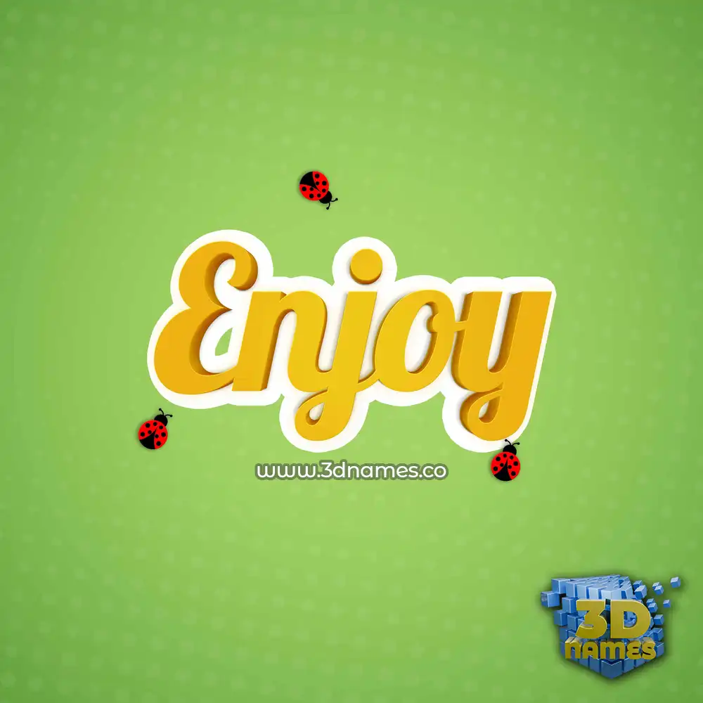 enjoy in Ladybugs style - 3D name wallpaper