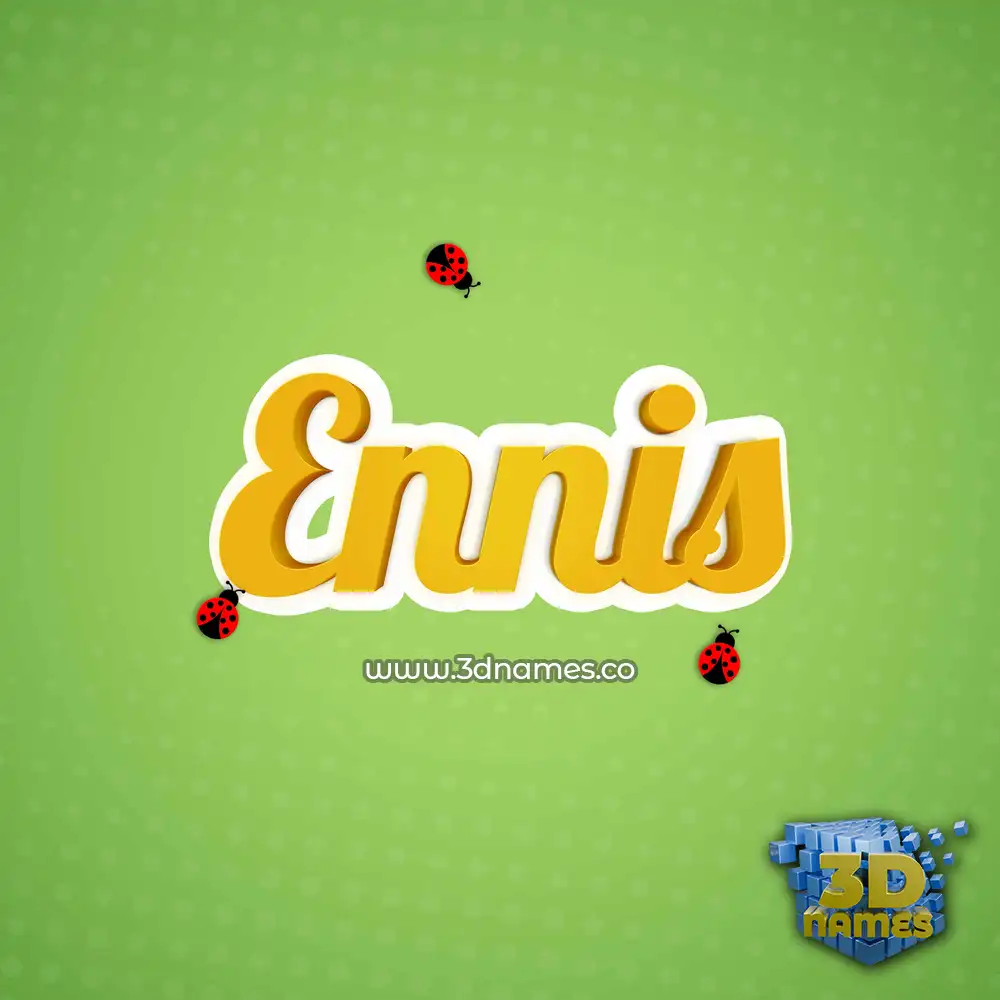 ennis in Ladybugs style - 3D name wallpaper
