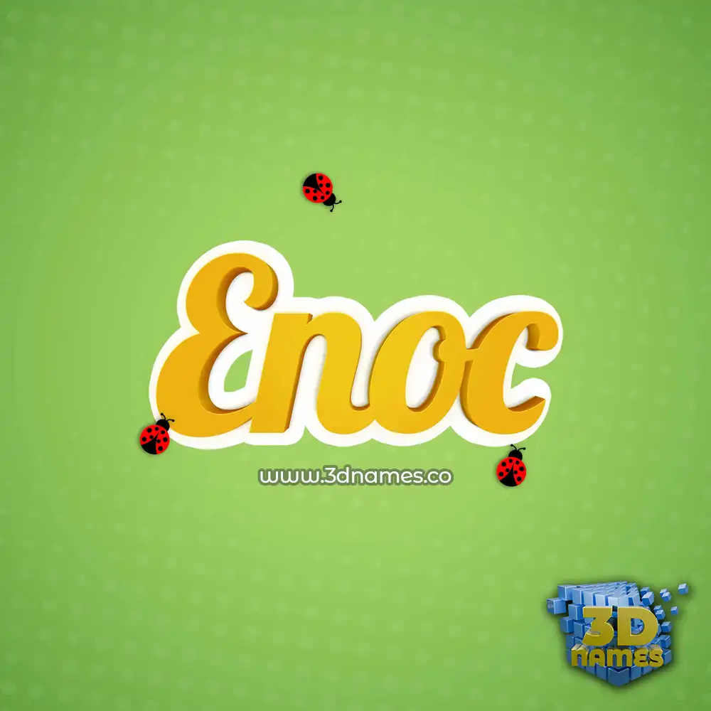 enoc in Ladybugs style - 3D name wallpaper