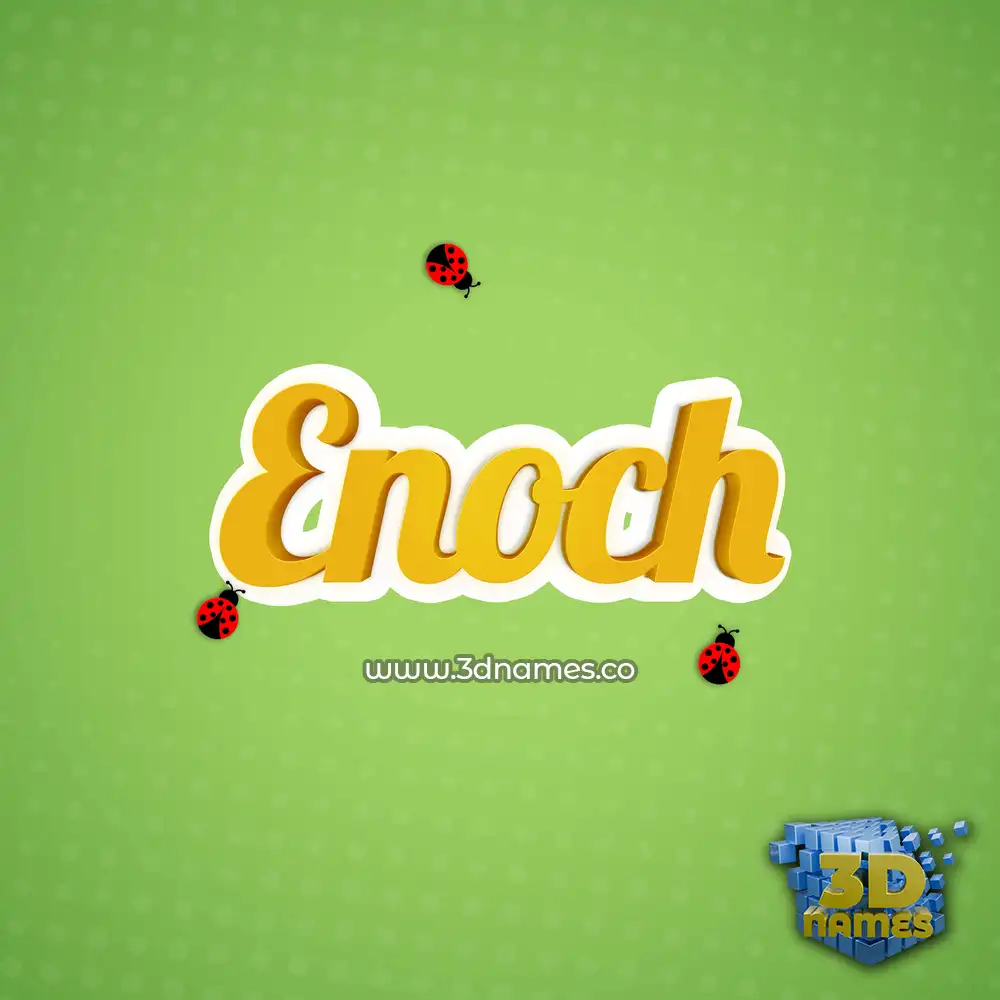 enoch in Ladybugs style - 3D name wallpaper