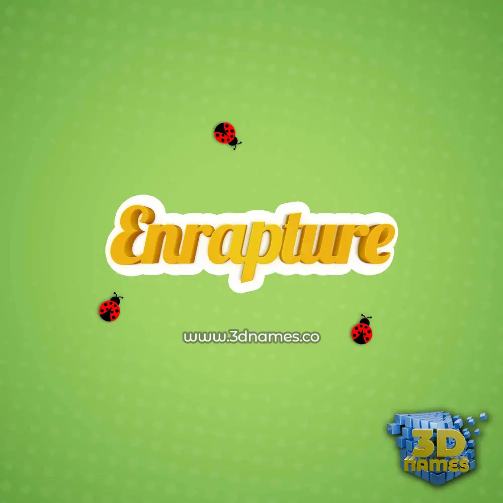 enrapture in Ladybugs style - 3D name wallpaper