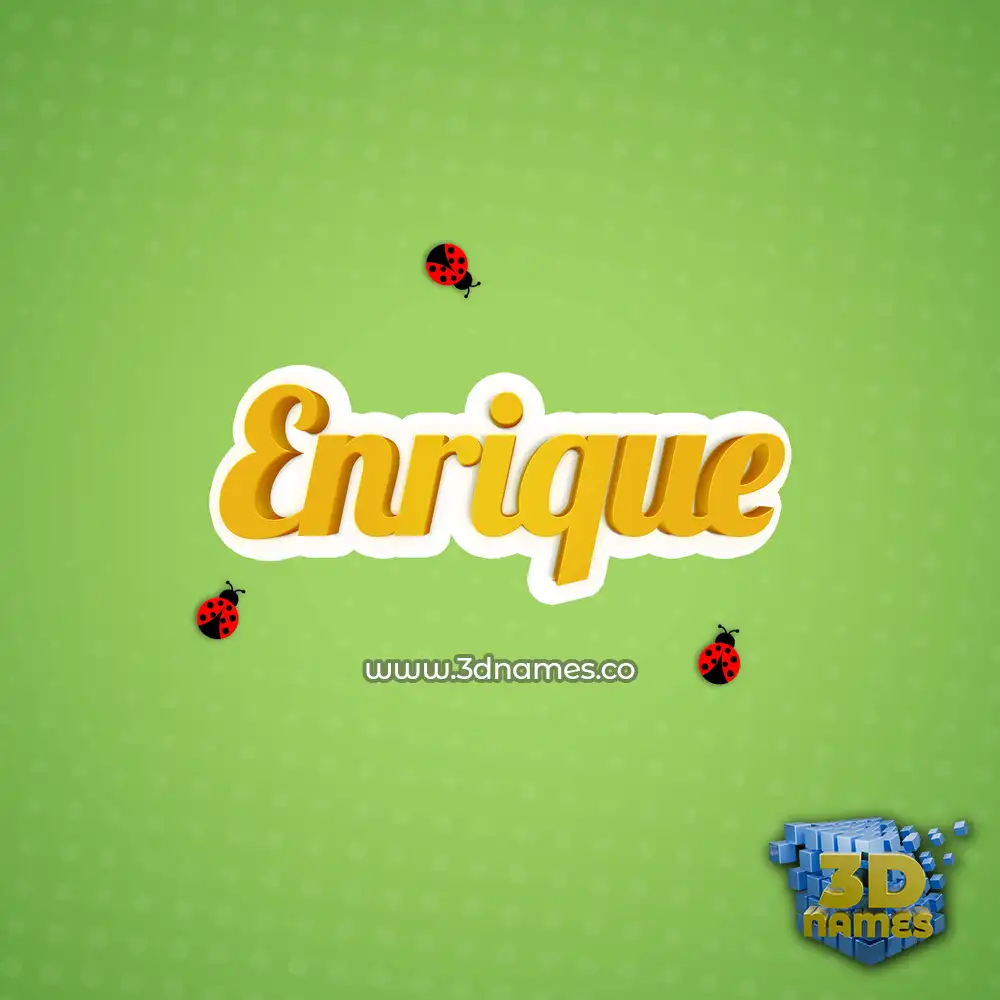 enrique in Ladybugs style - 3D name wallpaper
