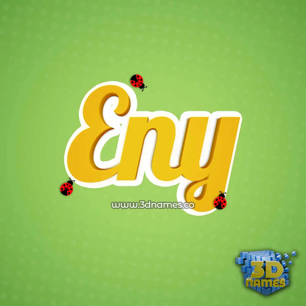 eny in Ladybugs style - 3D name wallpaper