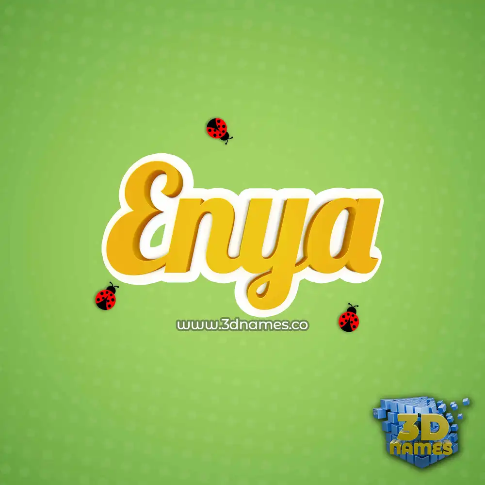 enya in Ladybugs style - 3D name wallpaper