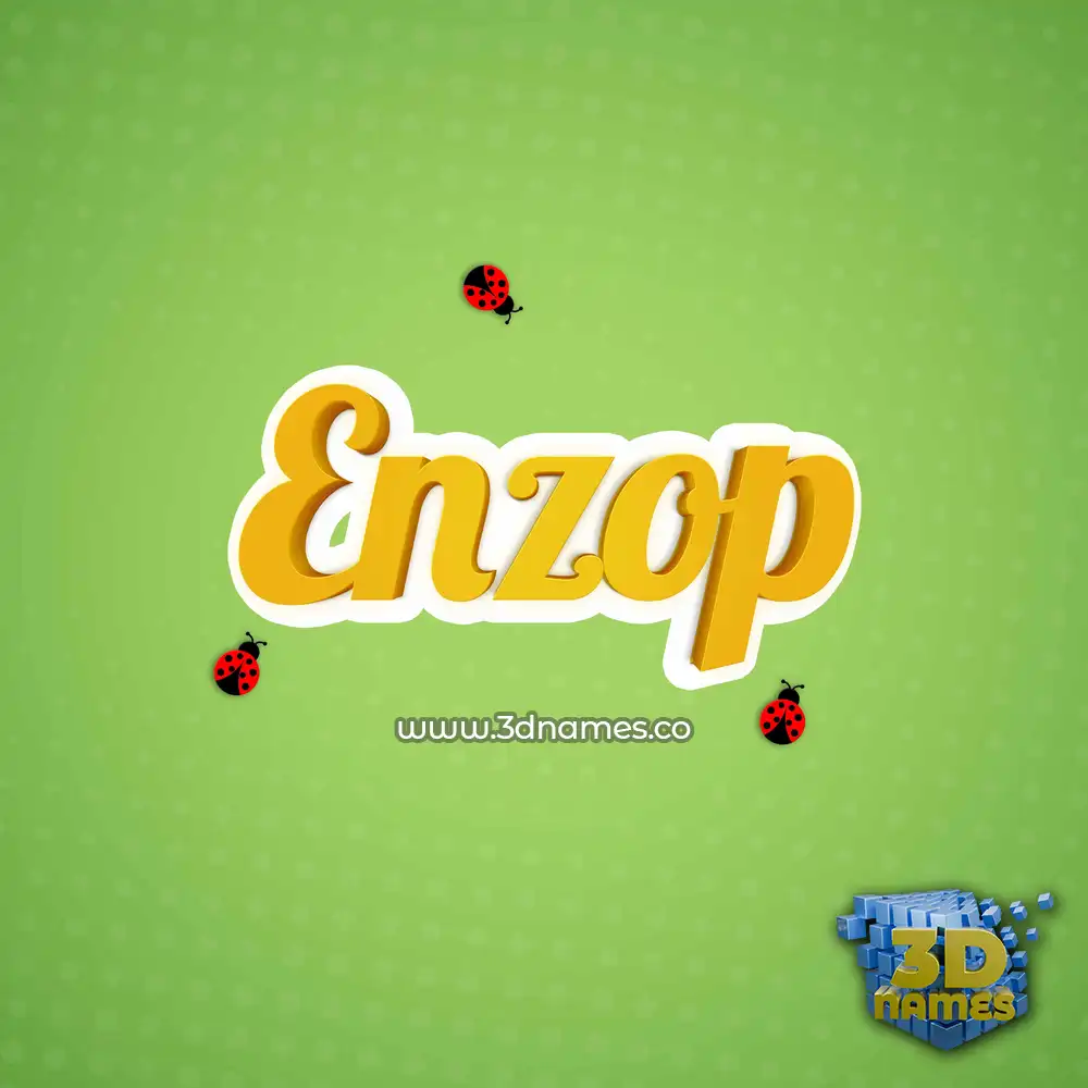 enzop in Ladybugs style - 3D name wallpaper