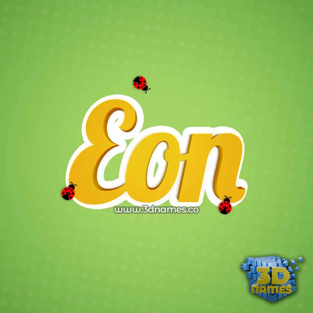 eon in Ladybugs style - 3D name wallpaper
