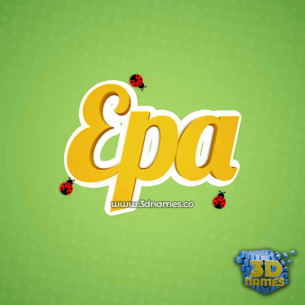 epa in Ladybugs style - 3D name wallpaper