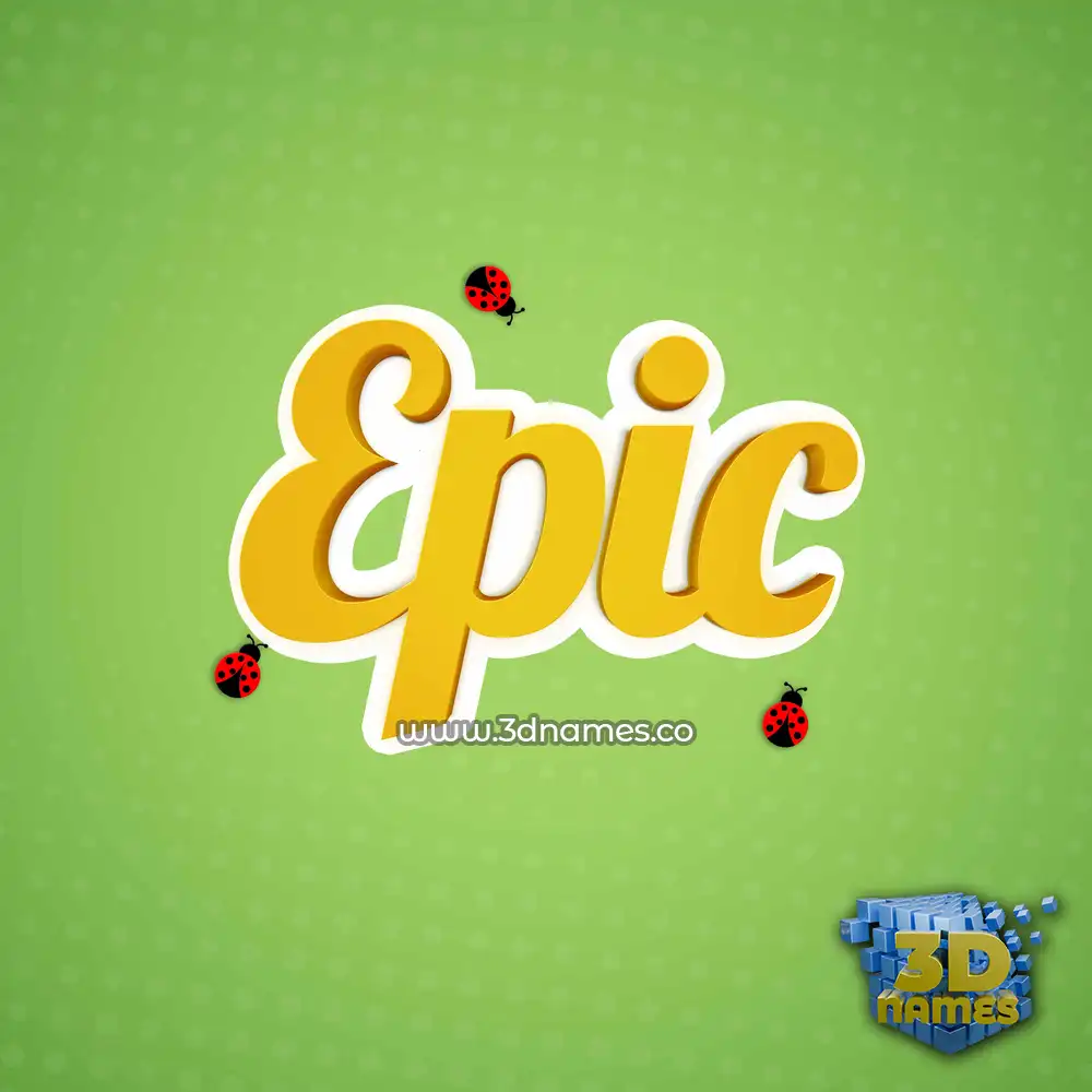epic in Ladybugs style - 3D name wallpaper